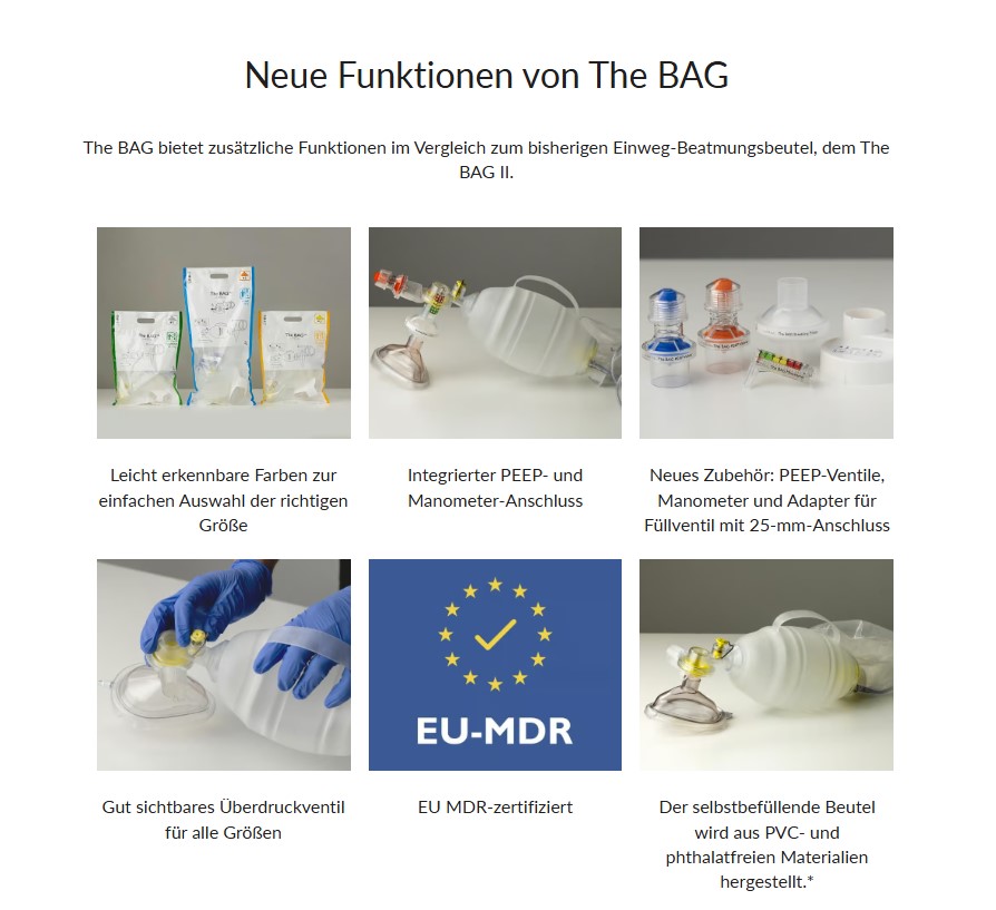 Laerdal The BAG Erwachsene (Grösse 5) - Einwegbeatmungsbeutel mit Maske