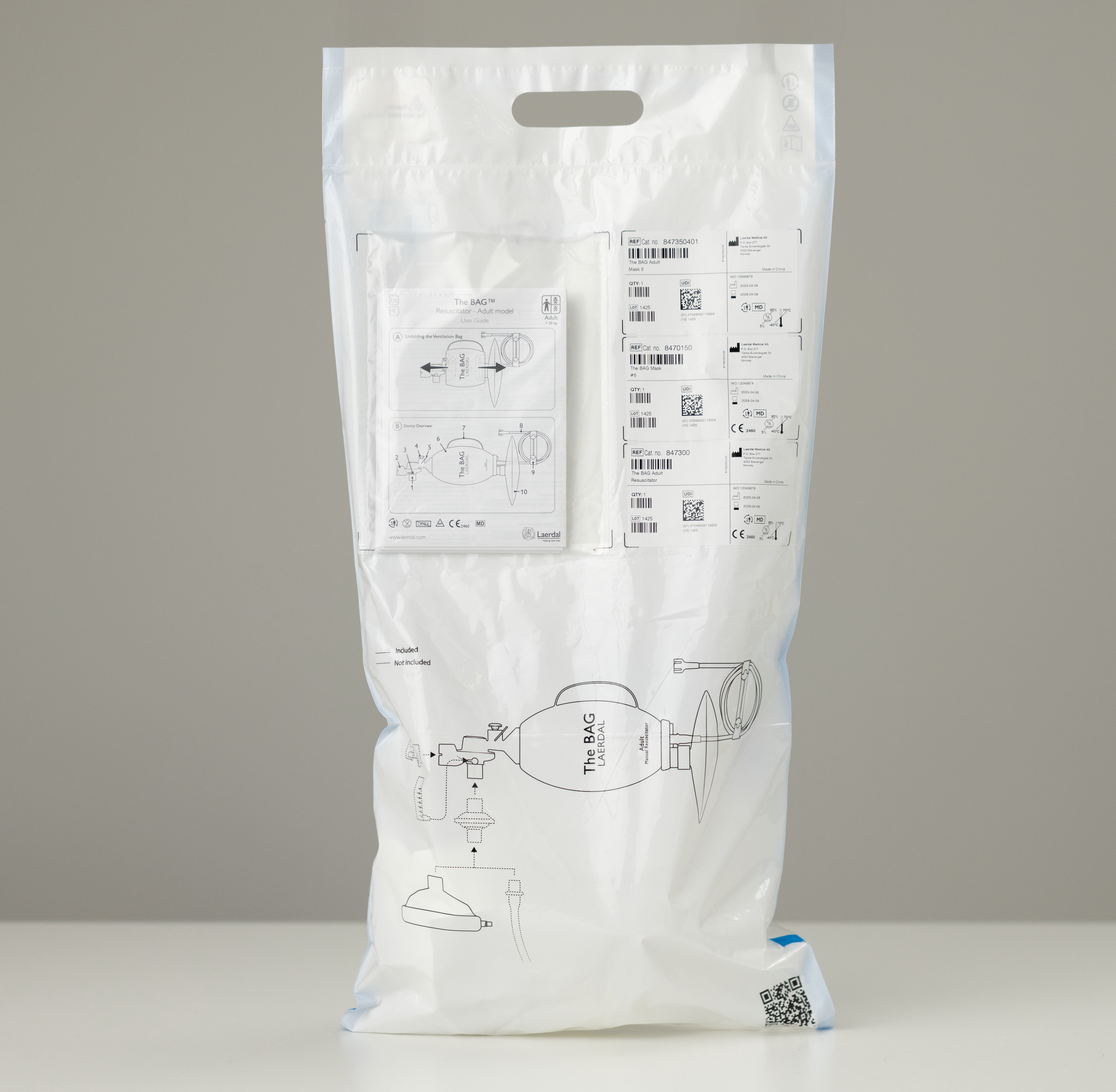 Laerdal The BAG Erwachsene (Grösse 4) - Einwegbeatmungsbeutel mit Maske Laerdal The BAG Erwachsene (Grösse 4) - Einwegbeatmungsbeutel mit Maske