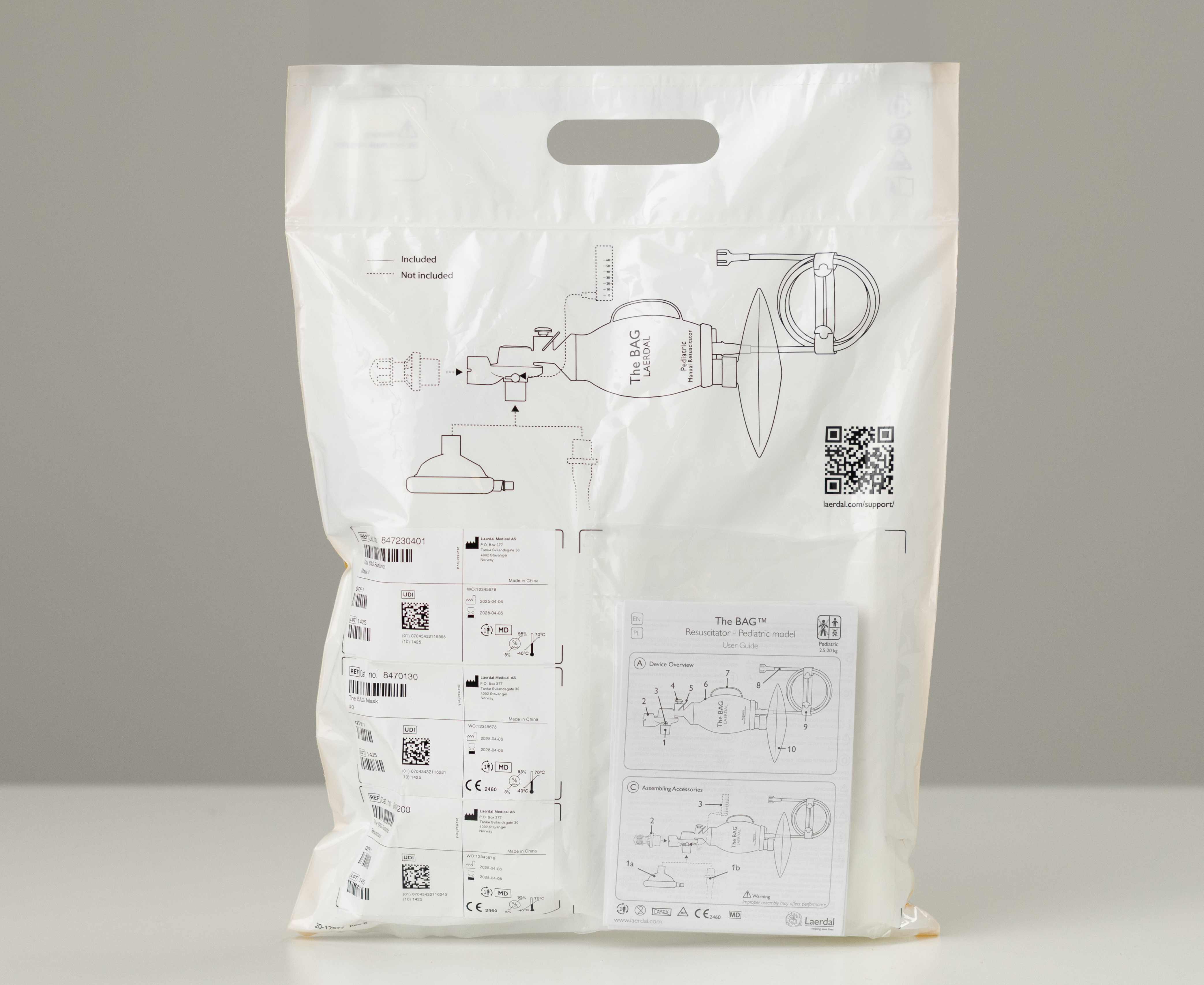Laerdal The BAG Kinder (Grösse 2) - Einwegbeatmungsbeutel mit Maske Laerdal The BAG Kinder (Grösse 2) - Einwegbeatmungsbeutel mit Maske